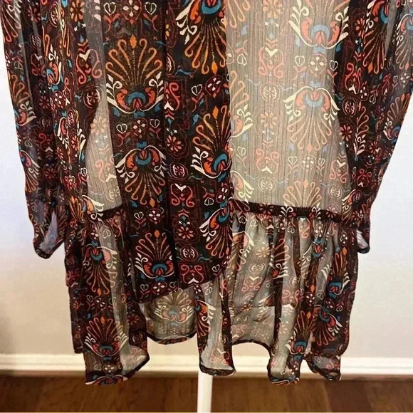 Kut from the Kloth sheer black long sleeve blouse size medium - Picture 8 of 10